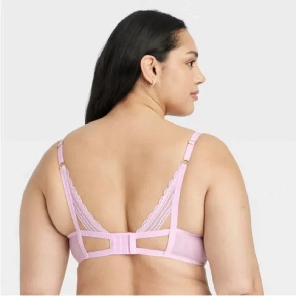 Auden Palatial Pink Plunge Push-Up Bra - Picture 5 of 8